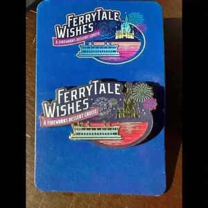 2015 New on Card Disney Trading Pin Ferry Tale Wishes Fireworks Dessert Cruise